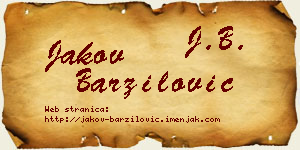 Jakov Barzilović vizit kartica